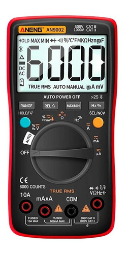 Multímetro Digital An9002 + Bluetooth - Multitester Rms Pro