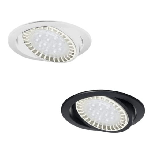 Spot Embutir Pvc Redondo Se117 Blanco Negro Ar111 Gu10 220v