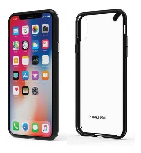 Capa Puregear Para iPhone XS / Xs | Slim Shell Clear / Black