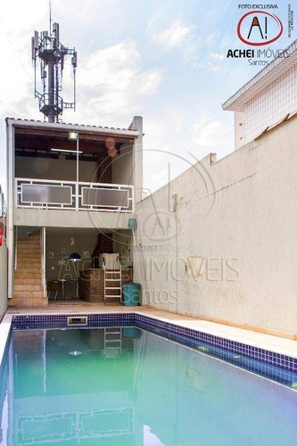 Imagem 7 de 30 de Casa Residencial Com 3 Dormitórios, 1 Suítes, Piscina E Churrasqueira , 145 M² - Venda Por R$ 850.000 - Macuco - Santos/sp - Ca1907