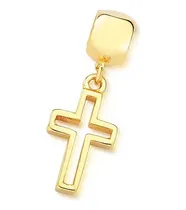 Comprar Pingente P\u002F Colar Pulseira Religioso Cruz Folheado À Ouro