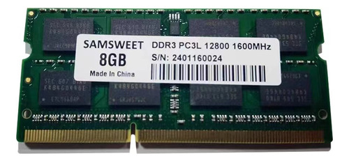Memoria Ram Para Laptop 8gb 1x8gb Color Ver Ddr3l-1600s