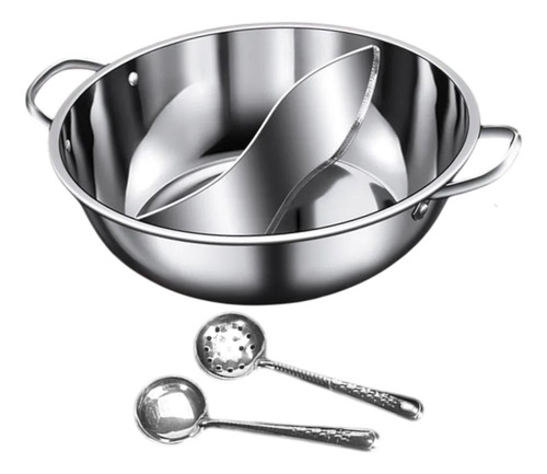 Shabu Shabu Bote Caliente, Olla Caliente Con Divisor, 36 Cm