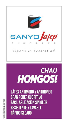Látex Chau Hongos Ideal Baño 1lt Promo 40% Off 2da Uni Envío