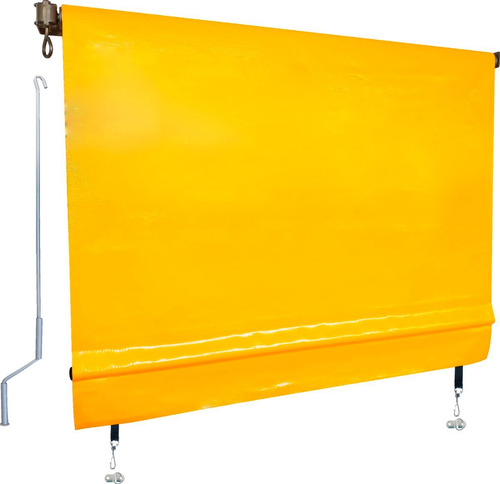 Toldo Retrátil Cortina Completo Com Tubos Feito Sob Medida Cor Amarelo