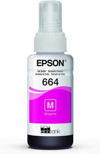 Botella De Tinta Epson T664 Original T664320 Magenta