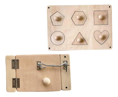 2x Montessori Busy Board, Accesorios De Bricolaje, Juguete