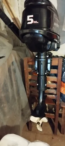 Motor Hidea 5 Hp , 4 Tiempos, Pata Larga, Negro. Poco Uso