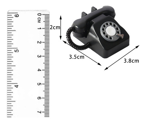 5 Modelo De Telefone Em Miniatura Retrô Escala 1/12 Mini