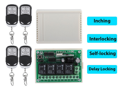Receptor De Control Remoto Multifunción De 4 Vías Con Relé I