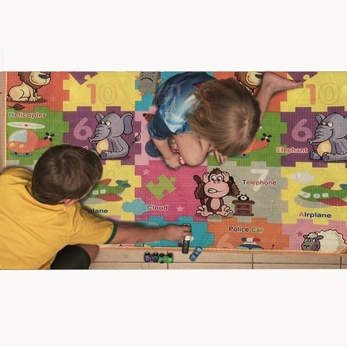 Tapete Infantil Educativo Atividades Duplo 120x90 Gigante
