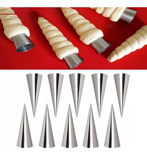 Moldes Para Conos De Pastelería, Molde Para Crema, 10 Piezas