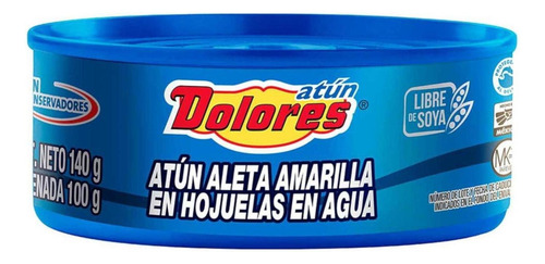 Pack De 48 Atún Dolores En Agua 140 Gr