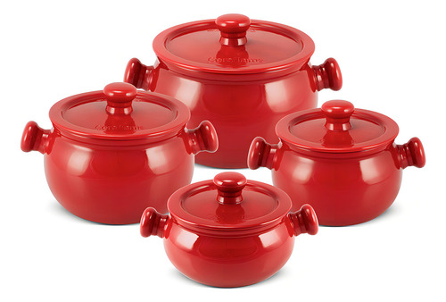Jogo De Panelas 100% Cerâmica 4 Peças Ceraflame Pomodoro