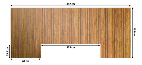 Painel Cabeceira Ripada Para Cama Quarto Casal Queen Mdf Cor Nature
