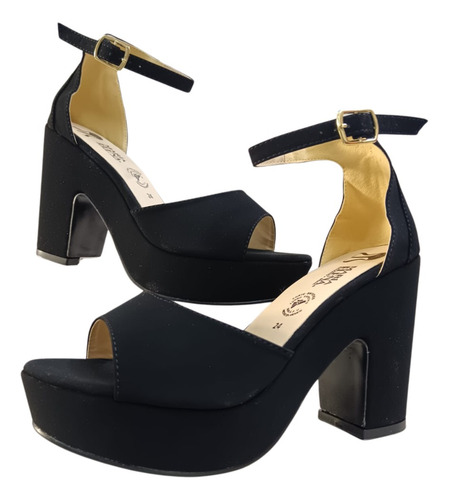 Plataforma Tacón Zapatilla De Mujer Mod 815 Alto 10 Cm