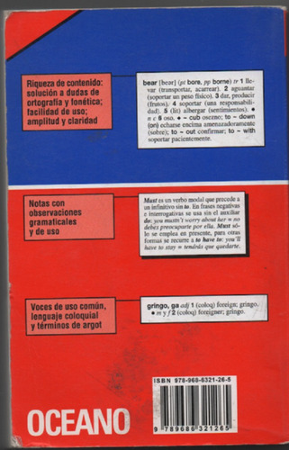Diccionario Inglés - Español. Español Inglés (Usado)