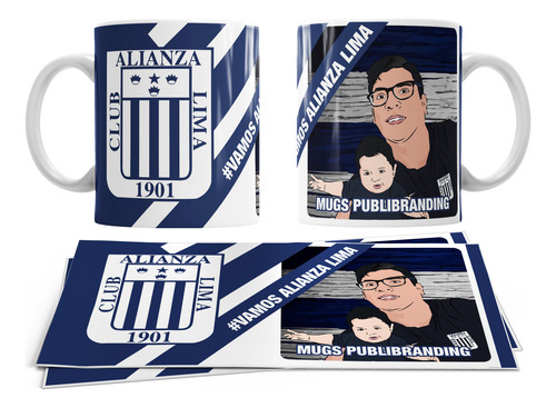 Tazas Personalizadas De Alianza Lima - Delivery - Por Mayor Blanco