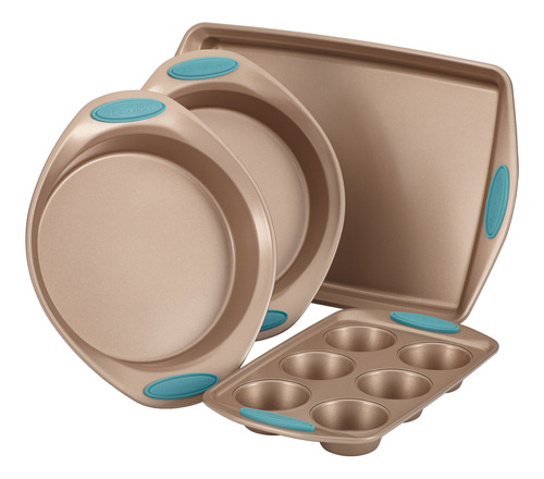 Set De 4 Moldes Para Hornear Rachael Ray Antiadherente Con