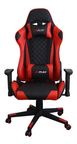Cadeira de escritório Elidy X-Ray Youtuber Xtreme Gaming gamer ergonômica  vermelha com estofado de couro