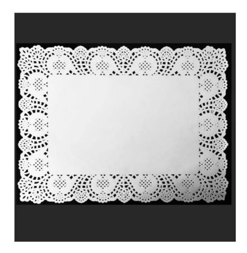 Toalha Rendada Doilie Retangular 19x30 Cm Com 100 Un Cor Branco Rendado