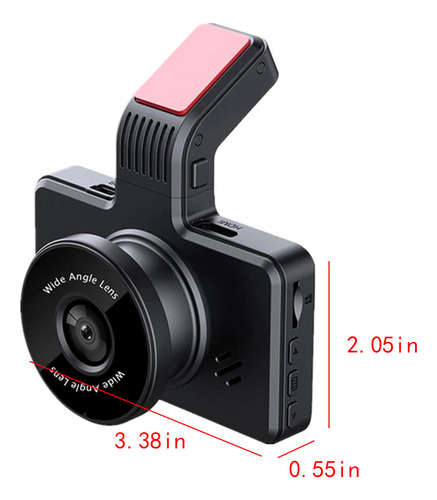 Grabadora Dash Cam 1080p Fhd Dvr Para Conducción De Coche, 3