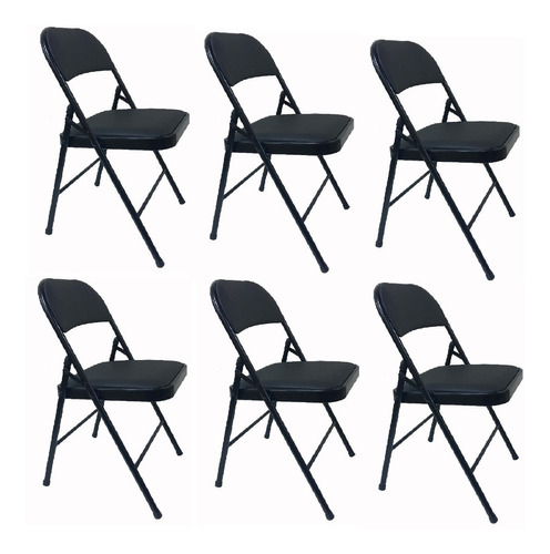 Sillas Plegables X6 Asiento Y Respaldo Acolchado