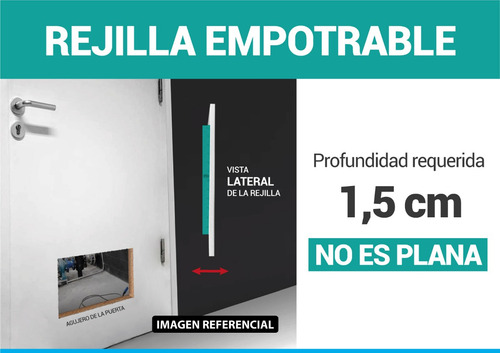 Combo Rejillas De Ventilación 40x10 Para Puerta
