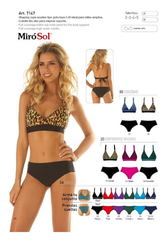 Bikini Soutien Tipo Gota Taza Miró Sol