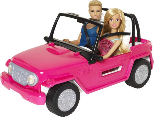 Coche Barbie Crucero De Playa Con Muñeca Barbie En Vestid...