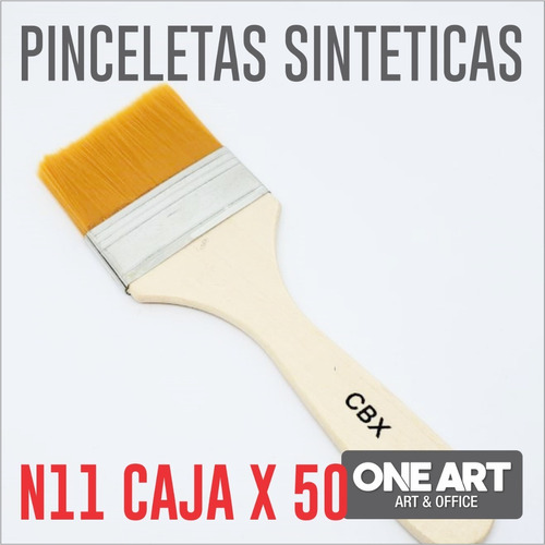 Pinceleta Sintetica Cbx Acrilico Oleo Barnices N11 Caja X 50