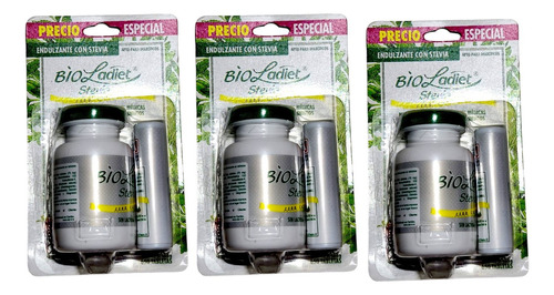 3 Stevia Endulzante 650 Tableta - Unidad a $32