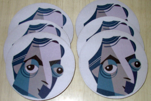 Imagen 3 de 4 de Posavasos De Goma Y Tela Set X3 Peronista Kirchneristas Cfk