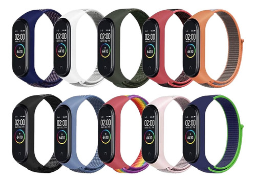  Correa De Tela Nailon Compatible Mi Band 7, 6, 5, 4, 3,