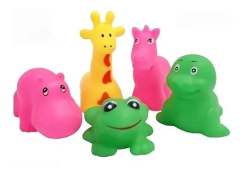 Imagen 2 de 3 de Patito De Goma Juguetes Agua Bañadera Chifle Bebe X5 D11653