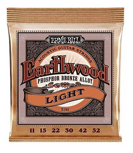 Ernie Ball Earthwood Fósforo Bronce Luz (11-52) Cuerdas De G