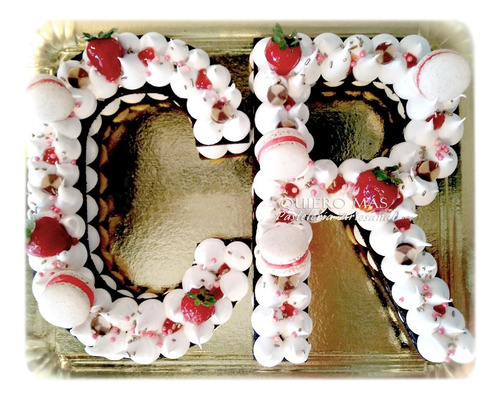 Imagen 1 de 10 de Number Cake Torta Número O Letra Personalizada 20x28cm