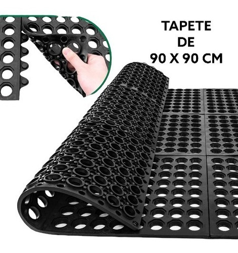 Tapete Antifatiga De 90*90 Cm Negro