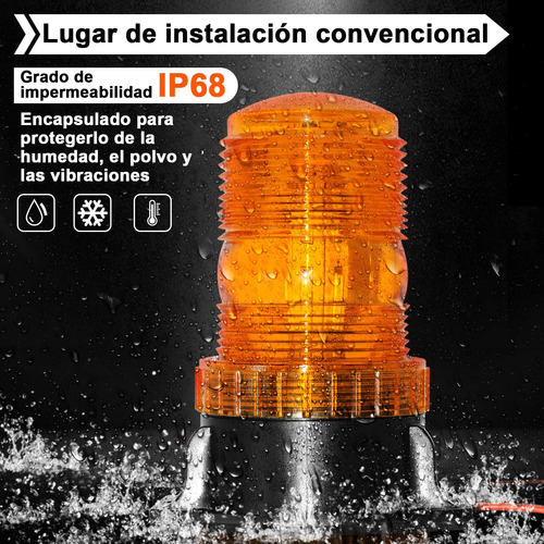Torreta Led Ambar 30led Estrobo Para Montacargas Universal
