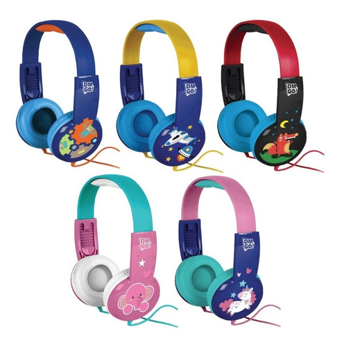 Fone De Ouvido Dm Go! Kids Headset 1 Par Cores