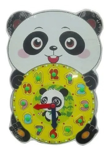 Imagen 3 de 3 de Didáctico De Madera Reloj Oso Mck7269 Perro