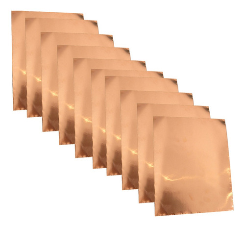 10 Hojas De Cintas De Papel De Cobre Autoadhesivas Lámina