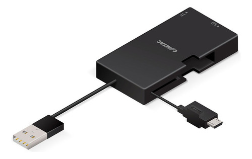 Combo Hub Usb Leitor De Cartão Sd Carregador Micro Sd Comtac