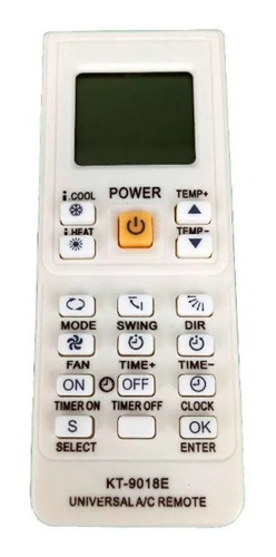 Controle Remoto Universal Ar Condicionado Split Kt-9018e