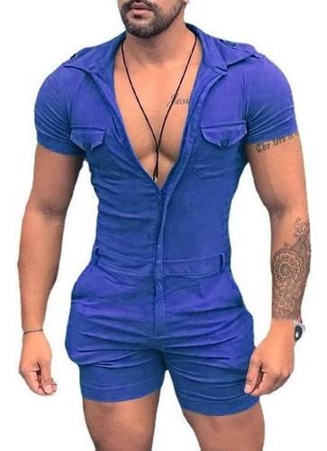 Mono De Verano For Hombre Con Pantalones De Manga Corta Con