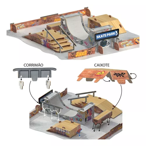 Skate Park Pista de Skate De Dedo - Brincadeira de Criança