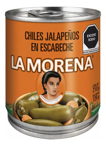 Chiles Jalapeños Enteros La Morena En Escabeche 210 Gr