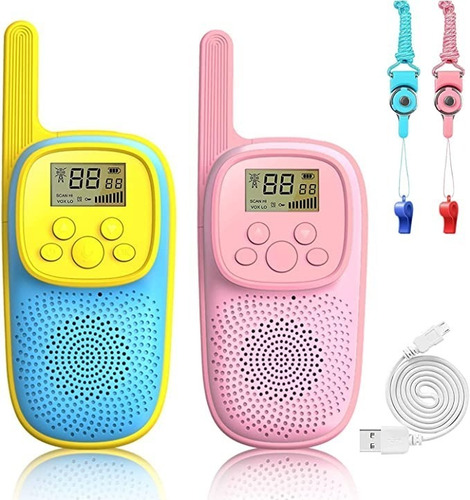 Radios Recargable Para Niños 400mah, Largo Alcance 22canales