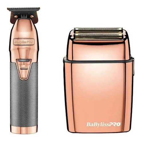 Combo Babyliss Pro Rose Fx Trimmer Y Shaver Metalica