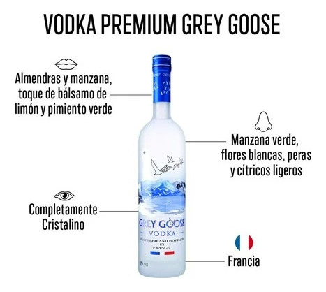 Vodka Grey Goose 750 Ml Sabor Original Caja Con 6 Botellas